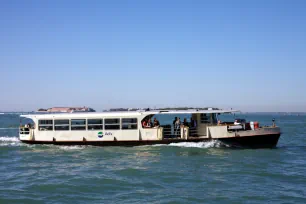 A vaporetto (water bus) in Venice, Italy