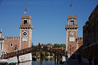 Entrance to the Arsenale in Venice, Italy