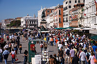 Crowds at the Riva degli Schiavoni, Venice