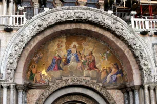 The Last Judgment mosaic on the St. Mark's Basilica in Venice, Italy