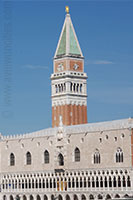 St Mark's Campanile seen from the Lagoon, Venice, Italy