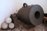 Historic canon in the Museum Storico Navale in Venice
