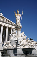 Pallas-Athene-Brunnen vor dem Parlament in Wien