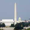 Lincoln Memorial, Washington Monument and US Capitol