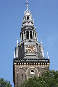 Spire of the Oude Kerk in Amsterdam