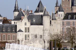 The steen castle in Antwerp seen from the left bank