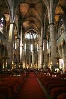 Nave of the Santa Maria del Mar in Barcelona