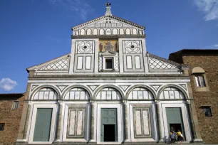 Front facade of the church of San Miniato al Monte in Florence