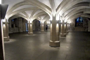 Old crypt of the Guildhall in the City of London