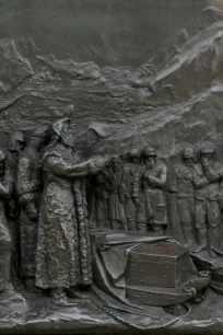 Relief of the burial of John Franklin at Waterloo Place in London