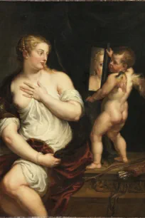 Venus and Cupid holding a mirror, Thyssen-Bornemisza