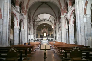 The main nave of the Sant Ambrogio church in Milan