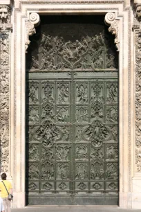 Central door of the Milan Cathedral