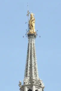 Madonnina on top of the spire of the Cathedral of Milan