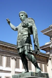 Statue of Constantine at the San Lorenzo Church in Milan