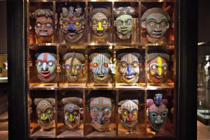 African masks in the Museum of Fine Arts, Montreal