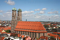 Frauenkirche seen from Peterskirche, munich