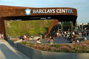 The plaza in front of Barclays Center