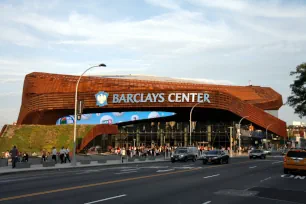 View of Barclays Center in Brooklyn from across Flatbush Avenue, Brooklyn