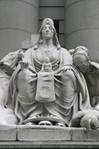 Asia - Four Continents Sculpture at the entrance of the Custom House, New York