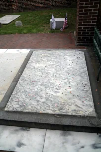 Grave of Benjamin Franklin at the Christ Church Burial Ground in Philadelphia