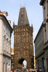 West facade of the Powder Tower in Prague