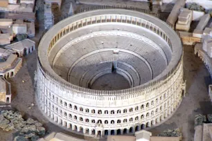 Detail of the scale model of Rome during the reign of Constantine I, Museo della Civilta Romana