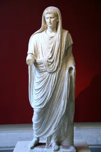 Statue of emperor Augustus as Pontifex Maximus, Palazzo Massimo, Rome