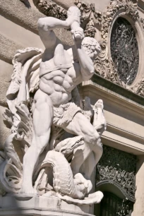 Hercules statue at Michaelerplatz in Vienna